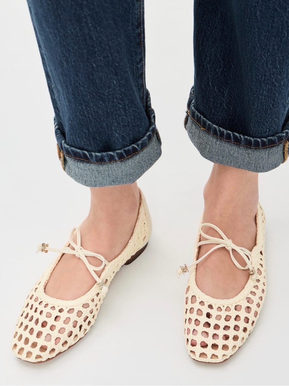 NWOB Sam Edelman Woven Lace-Up Ballet Flats Size 9